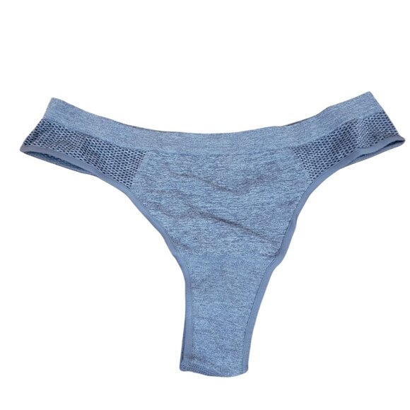 3 PK Black/Gray/Navy Thong Seamless Soft & Cool Women's Mid Rise Underwear - Picture 2 of 8